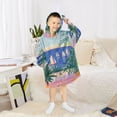 thumbnail image 6 of FORMRS Wearable Blanket Hoodie with Sleeves for Kids Cozy Flannel Sweatshirt, Boat Seaside, 6 of 7