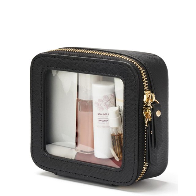 Small Cosmetic Bag for School Portable Transparent Female Wash Bag Zipper Closure Female Toiletry Bag