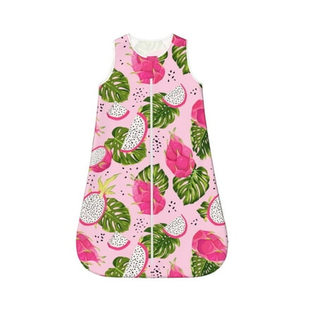 

Cauagu Dragon Fruits for Infant Wearable Blanket Unisex Girl Boy Swaddle Transition Sack - Newborn Essentials Sleep Clothes-Large