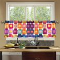 thumbnail image 4 of Yayeee Kitchen Curtains Tier Set of 2 Light Filtering 57"x24" Over Sink Window Panels, Colorful Jars, 4 of 7