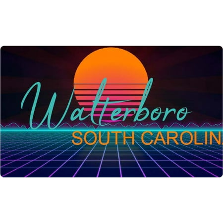 

Walterboro South Carolina 4 X 2.25-Inch Fridge Magnet Retro Neon Design