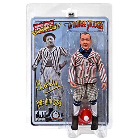 The Three Stooges Moe Howard Action Figure - Three Little Beers Outfit, 8 Inch Collectible