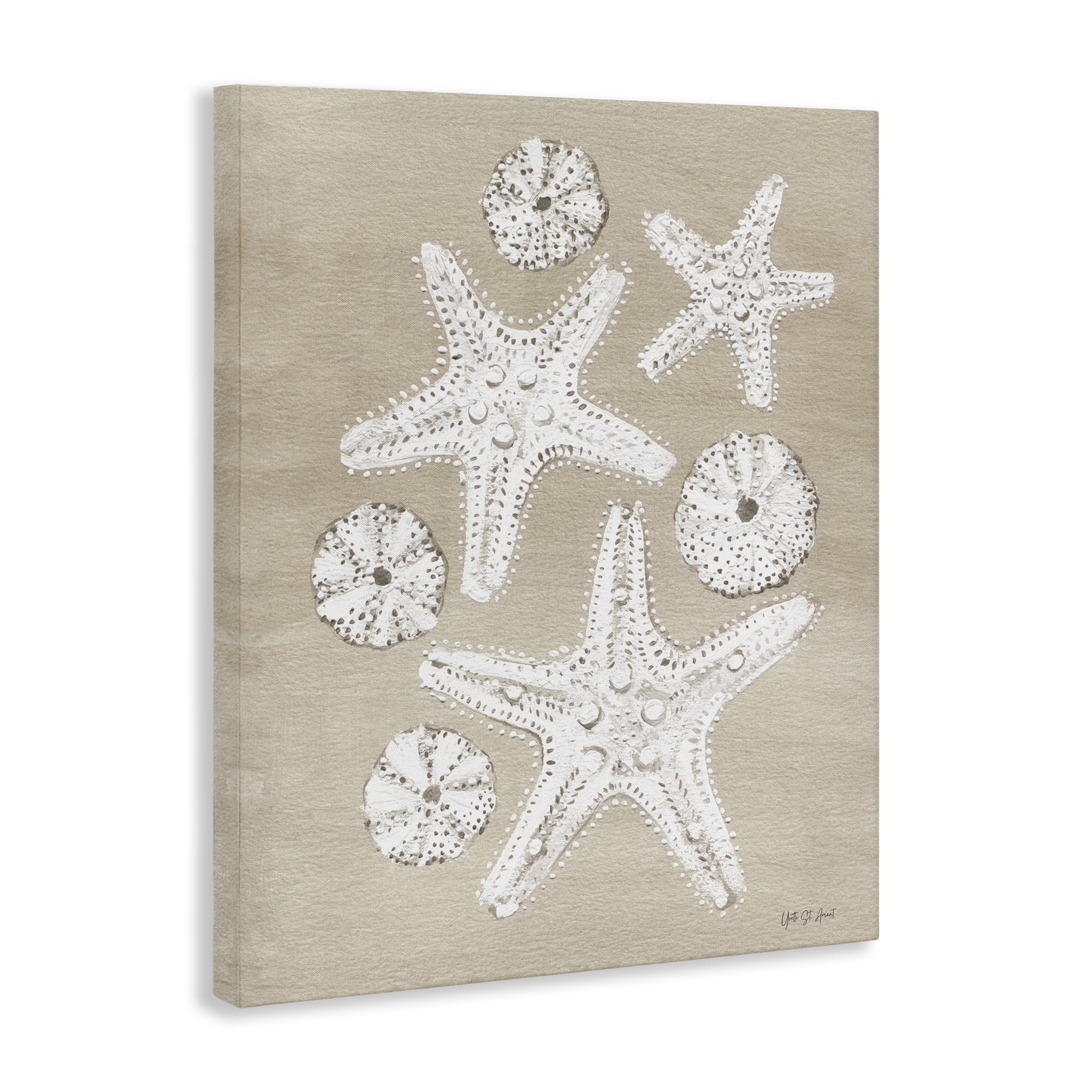 Stupell Industries Sandy Beach Treasures Coastal Painting Gallery Wrapped Canvas Art Print Wall Art, 36 x 48