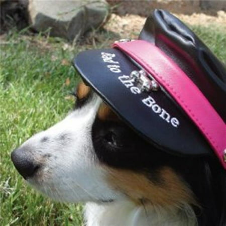Doggles HTBIXS23 Bad to the Bone Biker Dog Hat Black with Magenta Trim Extra Small Walmart