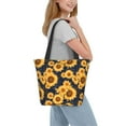 thumbnail image 2 of Fotbe Navy Blue Plaid Sunflower Bolsa de Playa con Estampado, Bolsa de Hombro, Bolsa de Mano Espaciosa, Bolsa de Viaje Ligera, Bolsa de Compras Versátil, 2 of 6