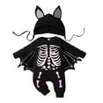 thumbnail image 2 of Huanglei Toddler Girls Winter Long Sleeve Jumpsuit Cute Print Outwear With Hat For Children Clothes (), 2 of 5