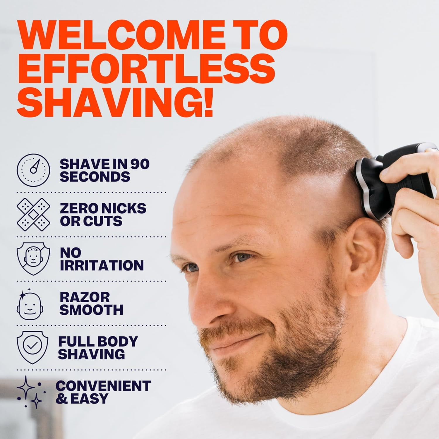 Freebird FlexSeries Pro Electric Head Shaver - Fast Smooth Head Electric Shaver, Wet/Dry Shaving