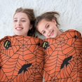 thumbnail image 5 of Halloween Spider Web Silhouette Pattern Round Blanket,Comfortable Soft Flannel Throw Blanket,All Season,Warm Lightweight Blankets for Sofa Bed Couch Living Room Chair 47"x47", 5 of 5
