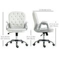 thumbnail image 3 of Vinsetto Office Desk Chair, 360° Swivel Computer Chair, White, 3 of 10