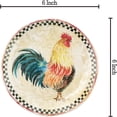 thumbnail image 2 of UPware Melamine Dessert Plates Country Rooster Multicolor 6 Inch Set of 4, 2 of 3