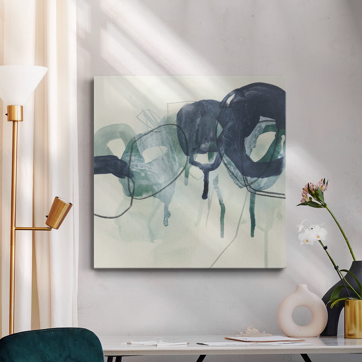 Wexford Home Chainlink Verdigris II-Premium Gallery Wrapped Canvas, 10" x 10" - Ready to Hang