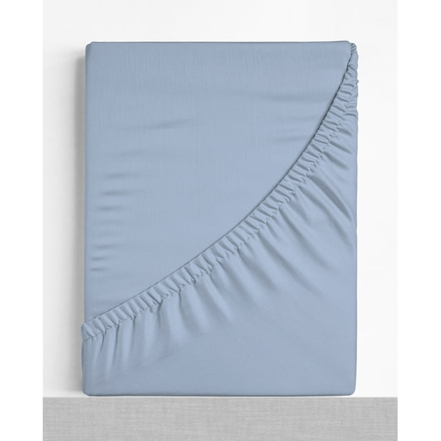 Extra Soft Bamboo Rayon Fitted Sheet, Deep Pocket 16" (40 cm), Moisture Wicking, Cooling, Breathable-Full Size, Blue