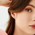 thumbnail image 4 of Bestyle Hypoallergenic Birthstone Earrings for Women, 0.5ct Heart Stud Earrings in Copper & 925 Silver Christmas Stocking Stuffers Birthday Gifts, 4 of 9