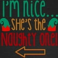 thumbnail image 3 of CafePress - Im Nice She's Naughty Elf Hat Women's Long Sleeve - Women's Long Sleeve Graphic Tee Casual Fit, 3 of 4