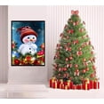 thumbnail image 2 of Lindo kit de pintura de diamante de Navidad de muñeco de nieve, kit de arte de diamante de muñeco de nieve para adultos, pintura de invierno 5D, con diamante completo, para padres y niños, decoración, 2 of 5