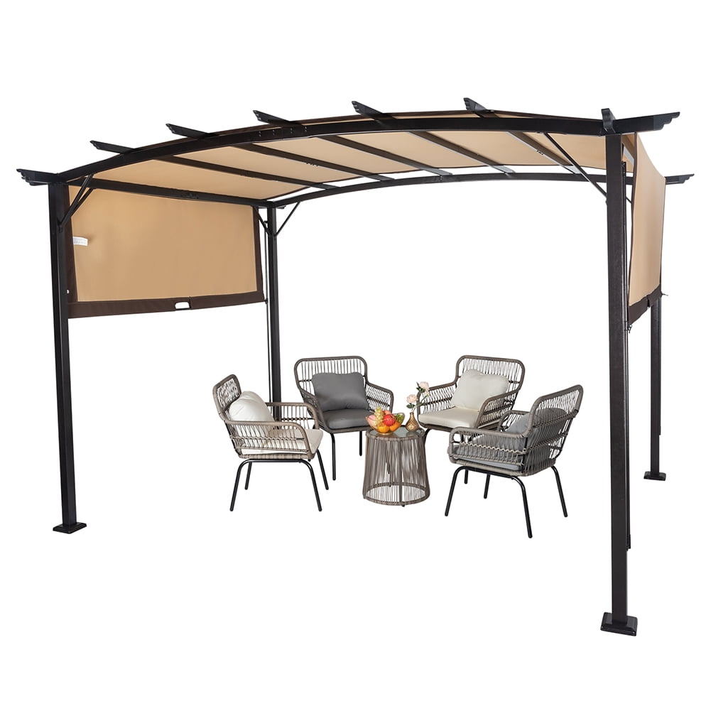 Aimee Lii 141"x111" Canopy Tent Awnings for Decks, Backyard Canopy Gazebo, Awnings for Patio Waterproof