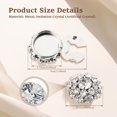 thumbnail image 2 of MesaSe 6 Pcs Rhinestone Button Cover Decorative Button Cover Clip Easy to Install Shirt Accessory for Women Men Clothing Wedding Party, 2 of 10