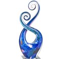 thumbnail image 2 of 10" Multi-Color Art Glass Centerpiece on Crystal Base, 2 of 3