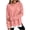 Pink, variant on FAIWAD Crew Neck Sweatshirts Women Long Sleeve Side Slits Pullover Tops Loose Layered Sweatshirts