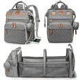 thumbnail image 1 of Astro Alan Bolsas de pañales para bebés con cambiador, mochila impermeable para pañales para mamás y papás con puerto de carga USB, regalos para baby shower, mochila para pañales de gran capacidad, gr, 1 of 5