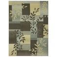 thumbnail image 2 of (2 pack) Mainstays Traditional Leaf Block Gray Print Indoor Area Rug, 7' x 10', 2 of 9