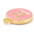 thumbnail image 2 of 20Pcs Enamel Alphabet Charm Alphabet Pendant Ornament for Jewelry 14x12x2mm Hole: 1.5mm Golden, 2 of 2