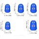 thumbnail image 3 of 20 puntas de los dedos, 5 tamaños, almohadillas protectoras de silicona antideslizantes y reutilizables para la punta de los dedos, para clasificación de papel, clasificación, costura, conte, 3 of 5