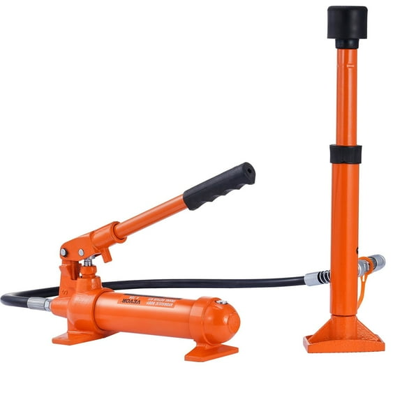 4 Ton Porta Power Hydraulic Ram Kit with 1.2m Hose – Auto Body & Frame Repair Tool for Car, Truck, Farm (Storage Case Included)