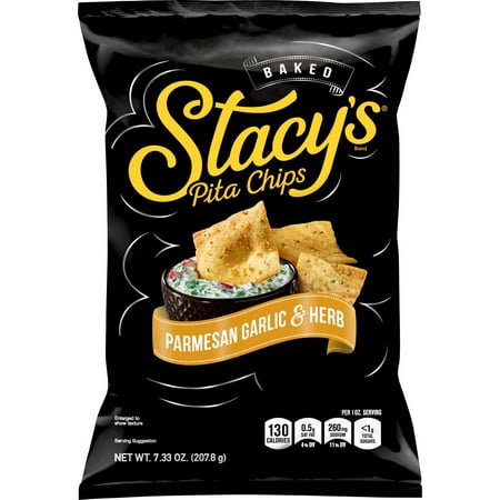 Stacy's Pita Chips Parmesan Garlic and Herb Pita Chips, 7.33 oz Bag