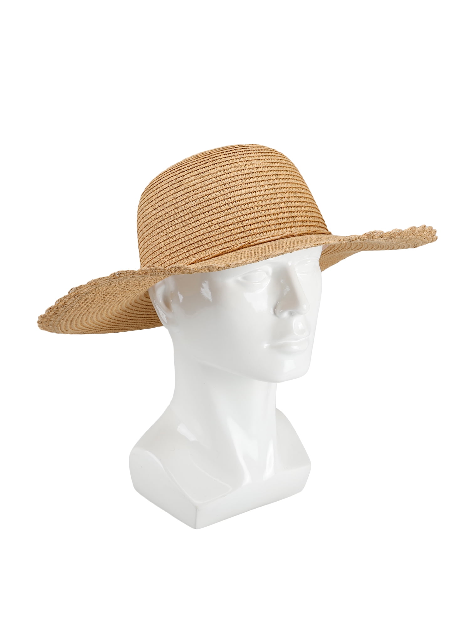 New ? Jessica Simpson wide brim straw sun hat leather ties New Hat for Sale by Jessica Simpson Designer main image 2