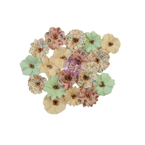 Prima Marketing Mulberry Paper Flowers-Cozy Evening/Hello Pink Autumn