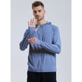 thumbnail image 4 of TRYSIL Men's UPF 50+ Sun Protection Hoodie Jacket Athletic Lightweight Full-Zip Long Sleeve Fishing Workout, 4 of 9