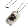 thumbnail image 2 of Black Lab Labrador Dog Breed Military Dog Tag Pendant Necklace with Chain, 2 of 5