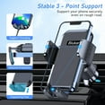 thumbnail image 4 of Car Phone Holder Mount, Super Stable Air Vent Cell Phone Car Mount with 2025 Metal Hook Clip, 360° Rotation,One Button Release for iPhone, Galaxy, Google, and All Other Smartphones, 4 of 8
