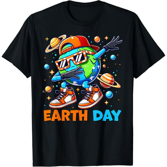 Dabbing Earth Day 2025 Cute Earth Vintage Gifts Men Woman T-Shirt