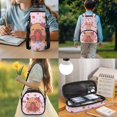 thumbnail image 3 of Bulopur Sweet Kids 17 Inch School Backpack, 4 Piece Capybara Print Bookbag with Lunch Bag, Water Bottle Sleeve and Pencil Case for Girls, 3 of 8