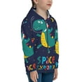 thumbnail image 5 of Naloa Dinosau Space Explorer Teenage Zipper Hoodie, Long Sleeve Zip Up Hoodies Casual Jackets Tops for 7-12 Years-Medium, 5 of 6