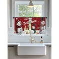 thumbnail image 3 of Merry Christmas Sheer Curtains 45 Inch Long 2 Panels, Winter Snowman Candle Red Light Filtering Rod Pocket Semi Sheer Curtains, Sheer Voile Drapes for Living Room Bedroom, 52"x45", 3 of 5
