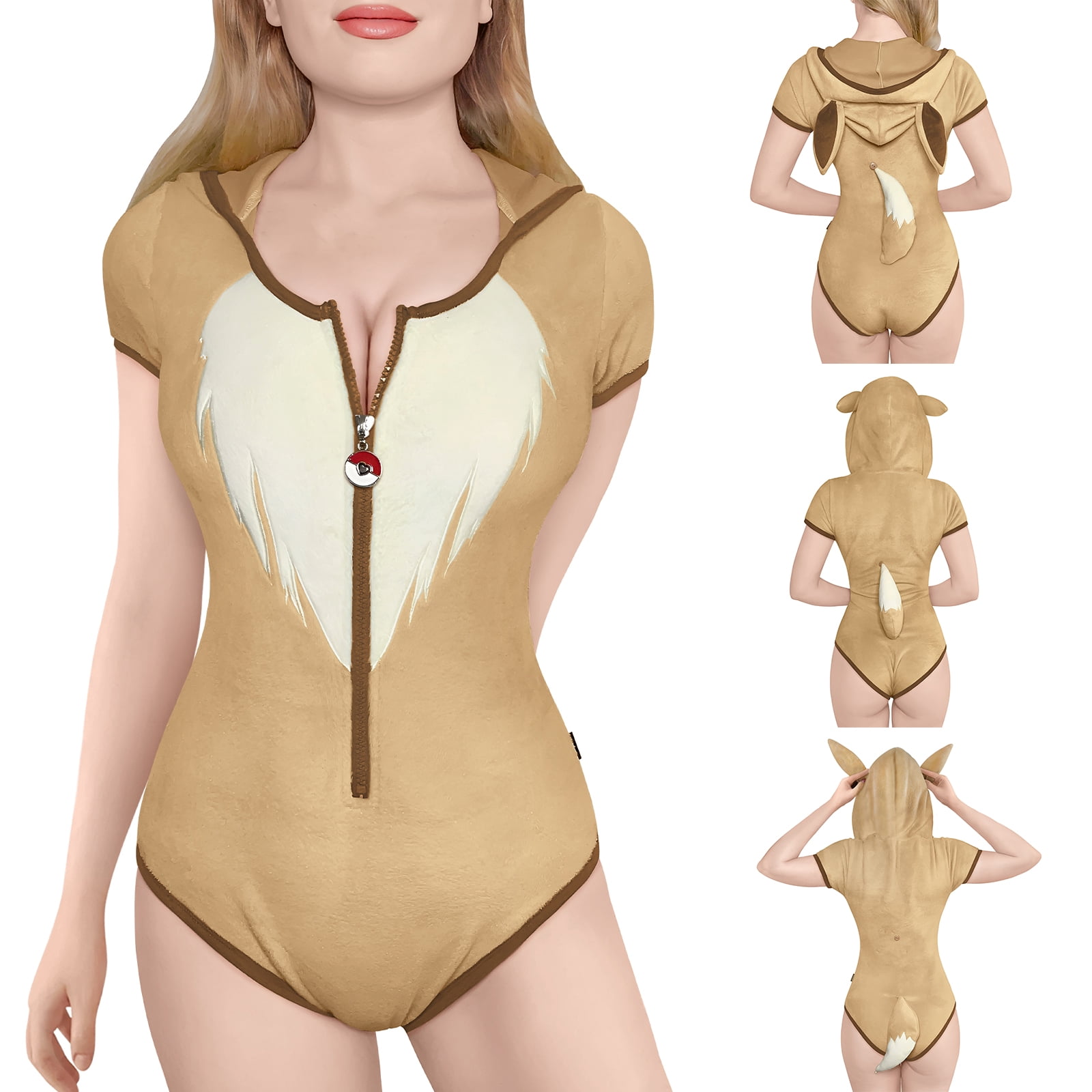 Littleforbig Cotton Romper Onesie Pajamas Bodysuit - I Choose You Fox 4X-Large