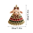 thumbnail image 2 of Crochet Animal Christmas Tree DIY Kit, Handmade Ornament Set with Pearl, Beginner Friendly, Christmas Decorations Gifts for Family, 2 of 6