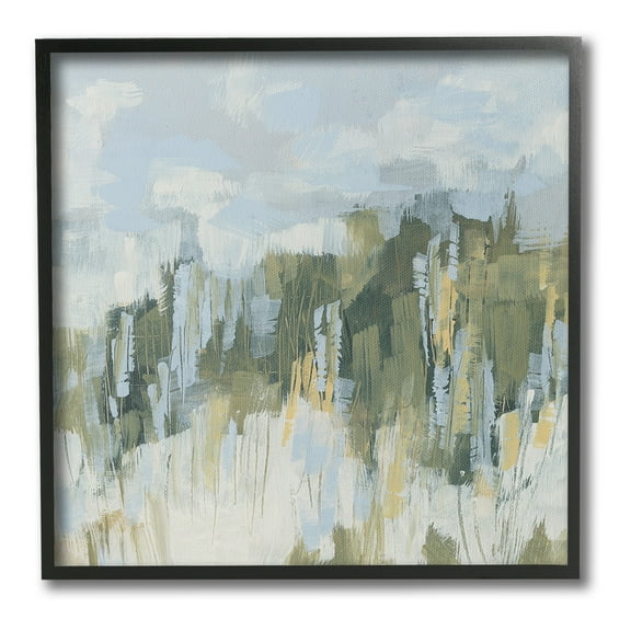 Stupell Industries Abstract Rural Nature Abstract Painting Black Framed Art Print Wall Art, 12 x 12