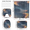 thumbnail image 4 of 4-Piece Bathroom Set with Waterproof Shower Curtain with Non-Slip Bath Mat, U-Shaped Mat & Toilet Lid Cover Beautiful Ionic Cloud, 4 of 8