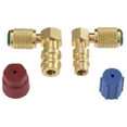 thumbnail image 1 of R12 to R134 a High/Low AC Fitting Port Retrofit Conversion Adapter, Quick Coupler Valve A/C 90 degree Fitting, 1 of 7