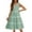 Sage Green, variant on Arshiner Girls Summer Sleeveless Bow-Tie Straps Sundress Flowy Smocked Backless Tiered Lace Swing Midi Dress with Pockets