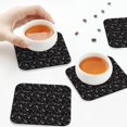 thumbnail image 3 of KLL Drink Coasters Set Square of 4,PU Leather Absorbent Coasters Set Decorative Coffee Cup Coasters Housewarming Gift for Home Decor-Cute Skull, 3 of 5