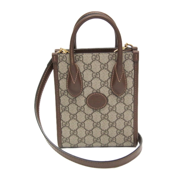 Pre-Owned Gucci Interlocking G 671623 Women's Leather,GG Supreme Handbag,Shoulder Bag... (Good)
