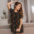 thumbnail image 3 of Fotbe Berries Bata de Dormir para Mujer con Estampado, Camisón de Algodón de Manga Corta, Ropa de Dormir Casual, 3 of 6