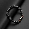 thumbnail image 5 of Kiplyki Ladies Personality Fashion Oval Magnetic Black Gallstone Beaded Beach Anklet, 5 of 9