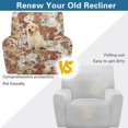 thumbnail image 5 of Renewold Dachshund Dog Stretch Recliner Cover Universal 4 Pieces Cute Dog Puppy Recliner Sofa Cover Stay in Place Furniture Protector Home Decor for Pets, Dogs, Cats, Kids, 5 of 8