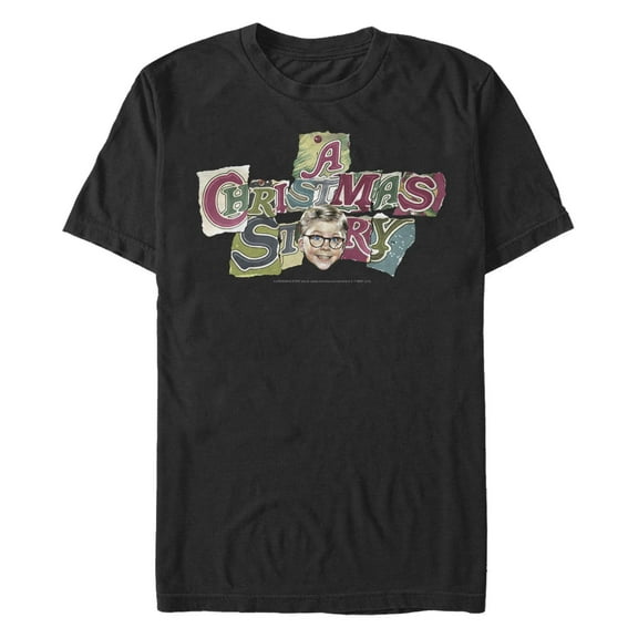 Men's A Christmas Story Ralphie Festive Logo Graphic Tee Black 1X Big Tall